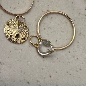 COPY - Solid Gold natural crystal Heart Pendant/charm